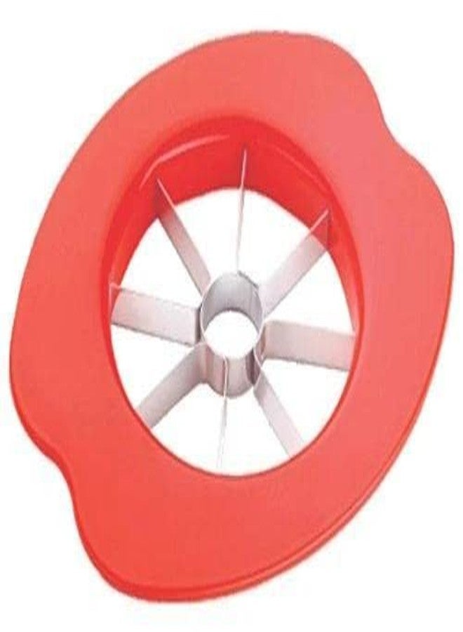 DeoDap Kitchenware Premium Plastic & Stainless Steel Apple Cutter/Fruit Slicer with 8 Blades (Red/Multicolor) - Image 1